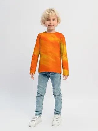 Детский лонгслив / ОРАНЖЕВАЯ КРАСКА