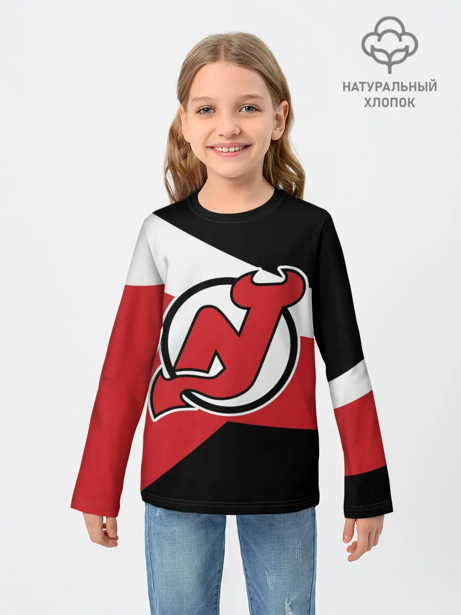 Детский лонгслив / Нью-Джерси Девилз