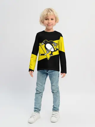 Детский лонгслив / Питтсбург Пингвинз