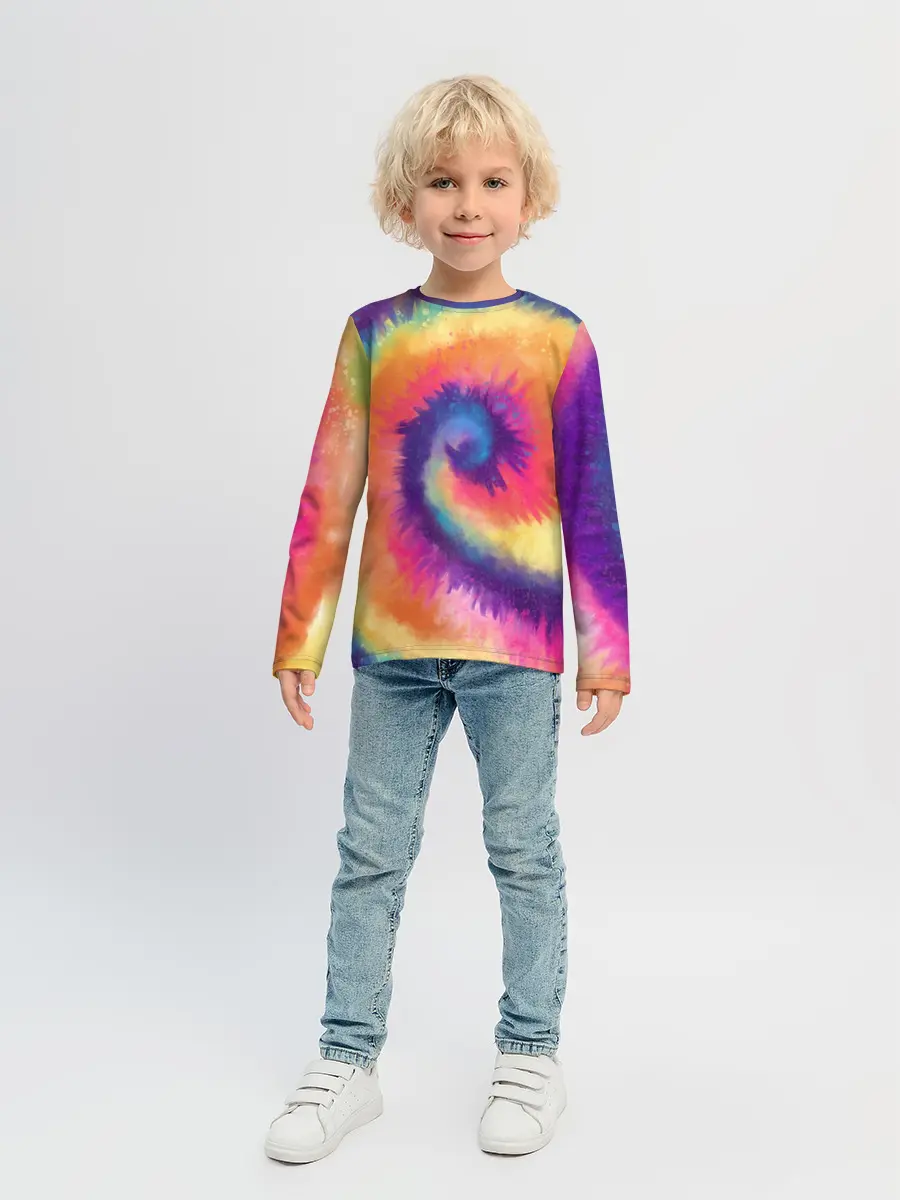 Детский лонгслив / TIE-DYE MULTICOLOR