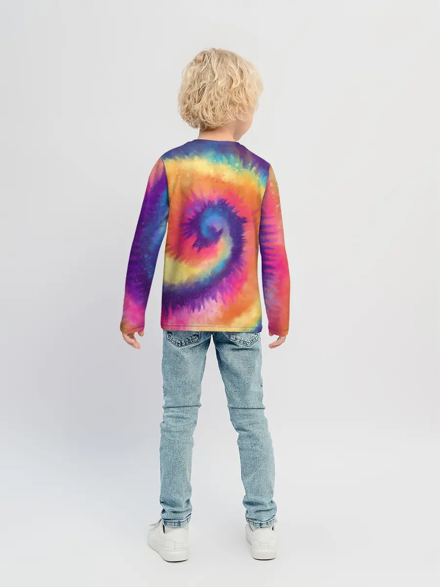 Детский лонгслив / TIE-DYE MULTICOLOR