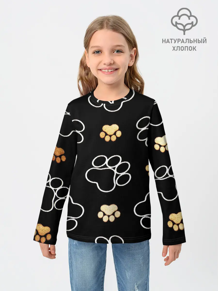 Детский лонгслив / Лапки