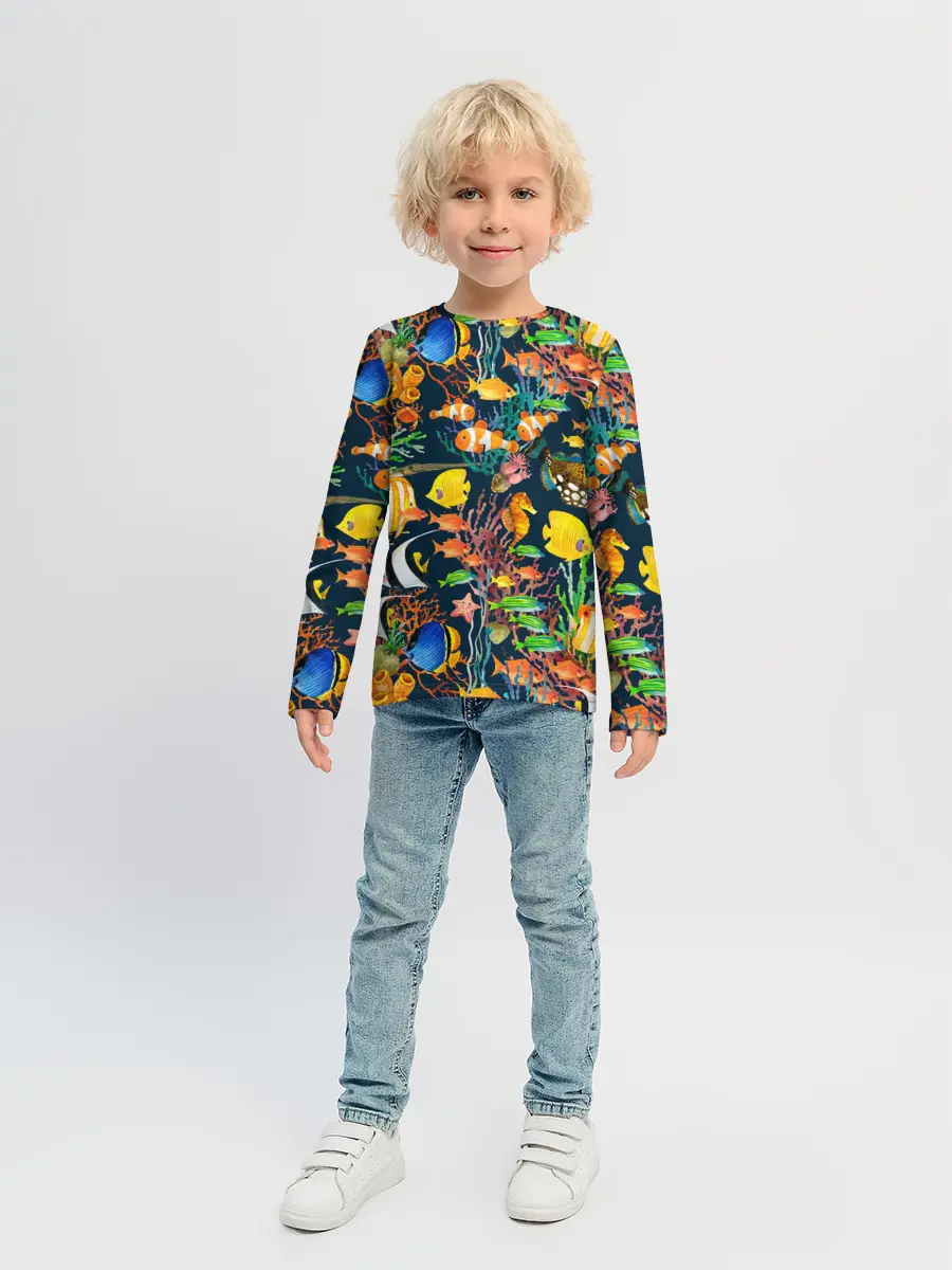Детский лонгслив / Морской мир