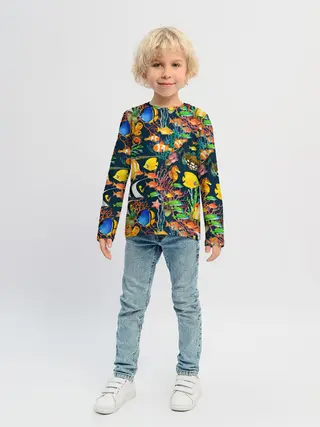 Детский лонгслив / Морской мир