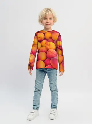 Детский лонгслив / Персики