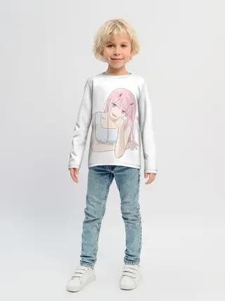 Детский лонгслив / Милая Zero Two