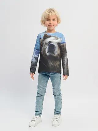 Детский лонгслив / Гризли