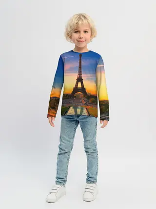 Детский лонгслив / Эйфелева башня