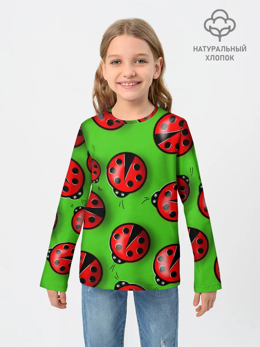 Детский лонгслив / Божьи коровки