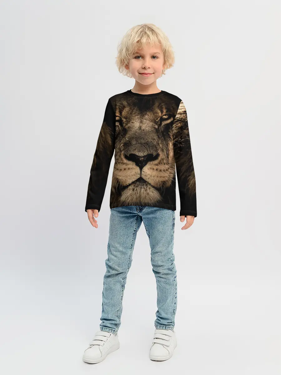 Детский лонгслив / Лев