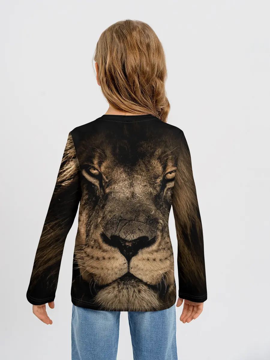 Детский лонгслив / Лев