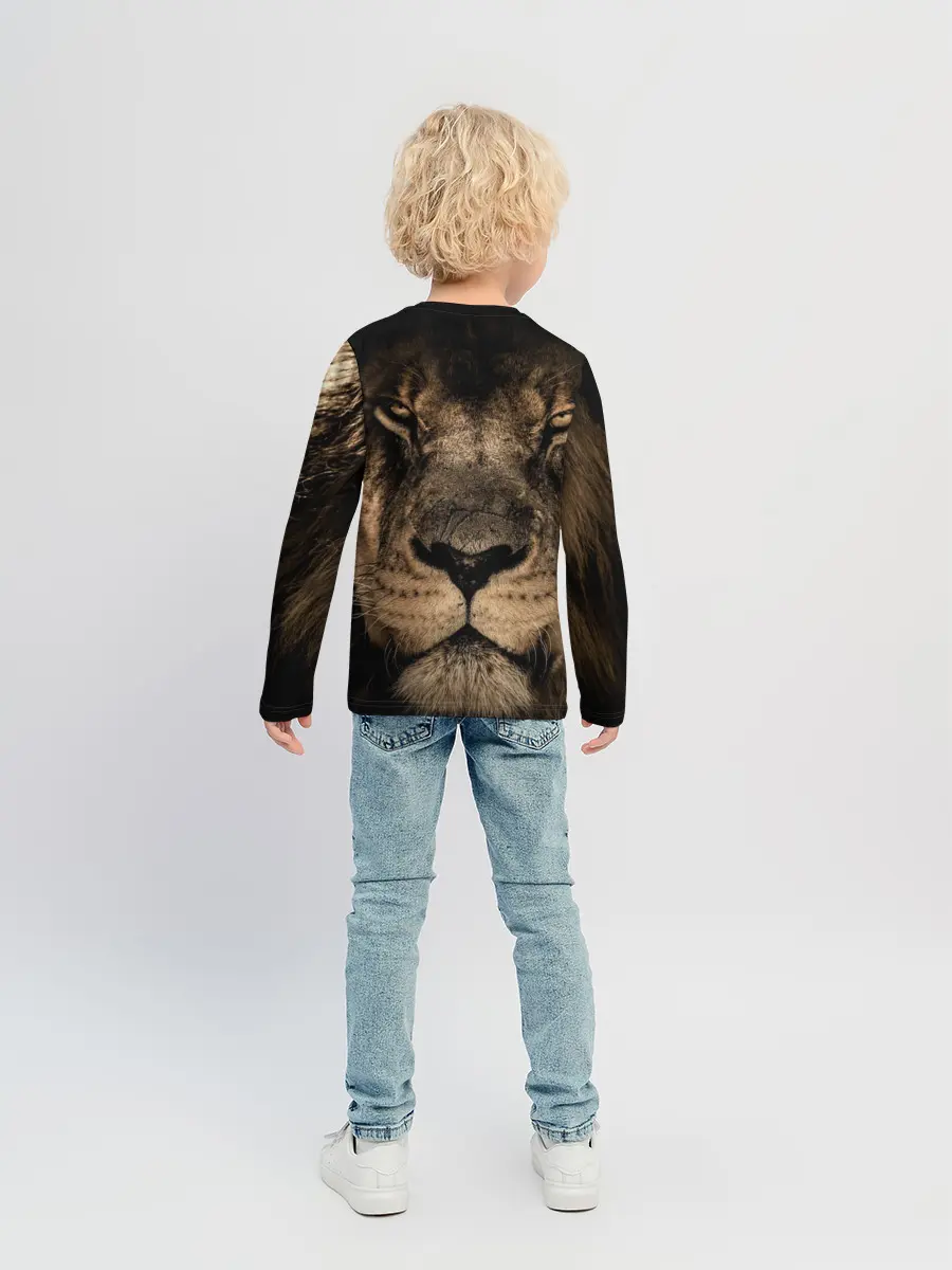 Детский лонгслив / Лев