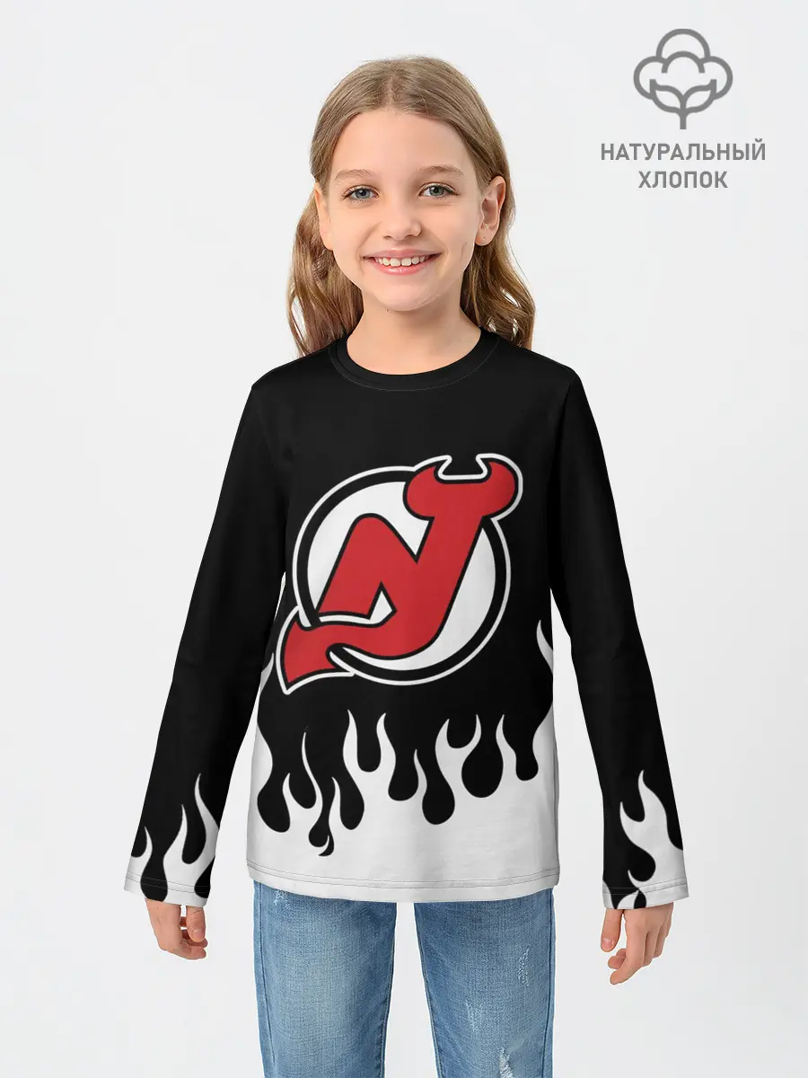 Детский лонгслив / Нью-Джерси Девилз