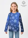 Детский лонгслив / Снежинки.
