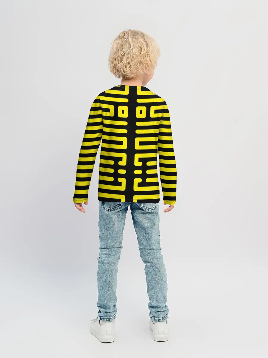 Детский лонгслив / полосы, линии, узор,