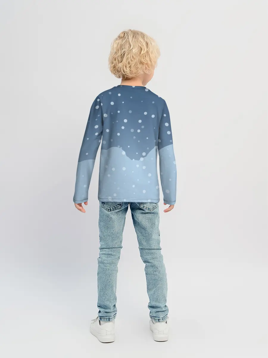 Детский лонгслив / Новогодний Пикачу