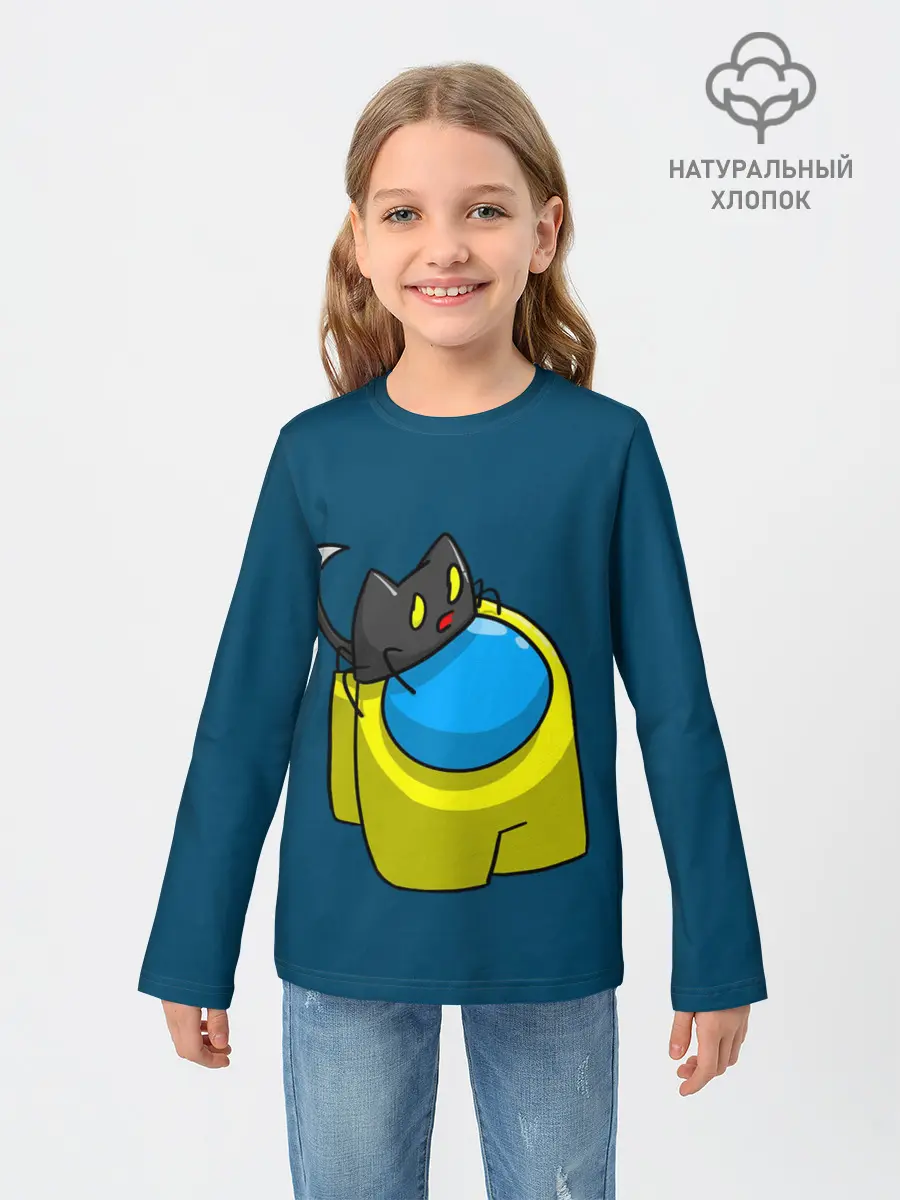 Детский лонгслив / Among Us | Cat