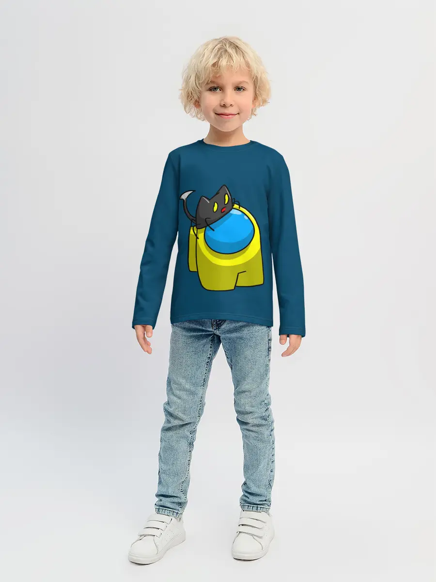 Детский лонгслив / Among Us | Cat