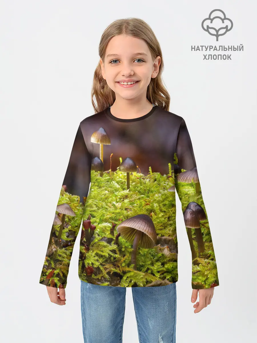 Детский лонгслив / Мох