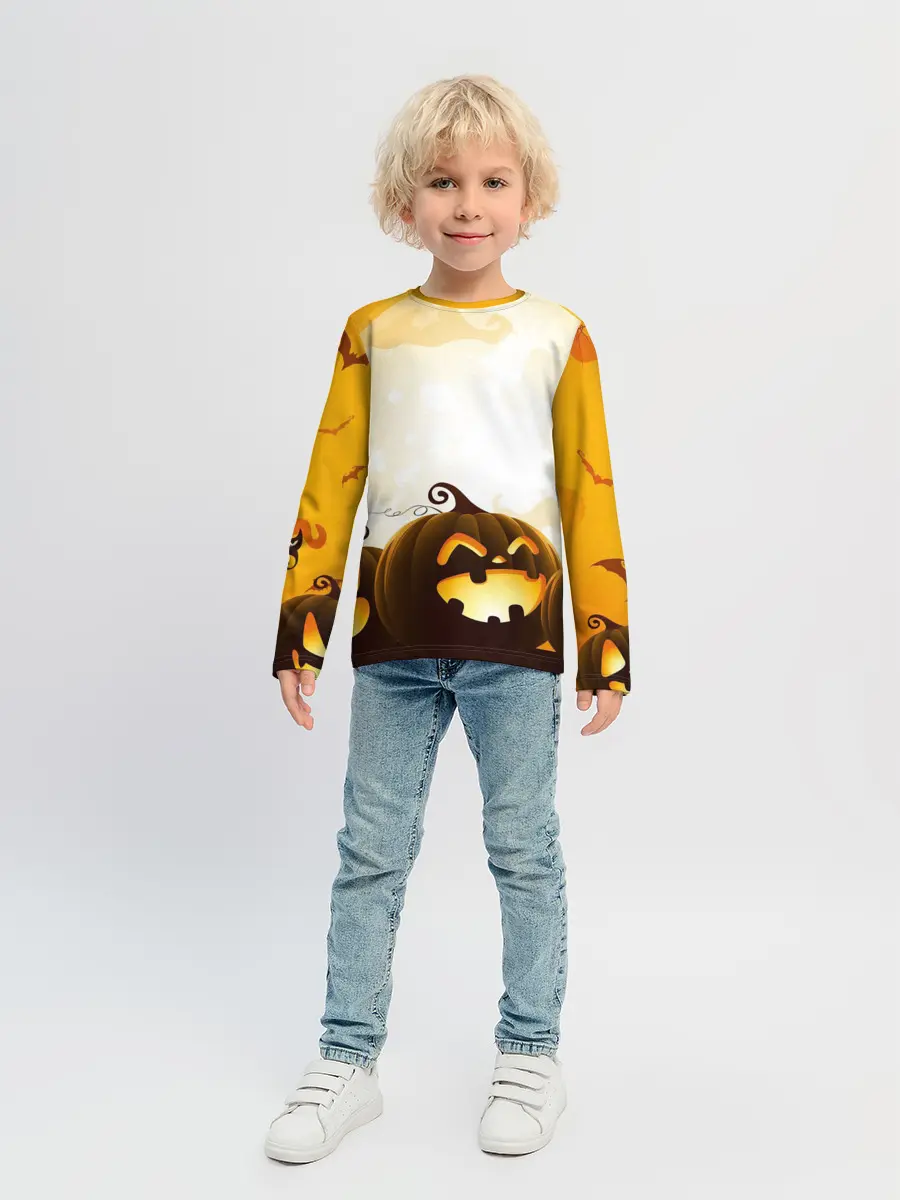 Детский лонгслив / Тыквы