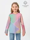 Детский лонгслив / Нежные цвета геометрии