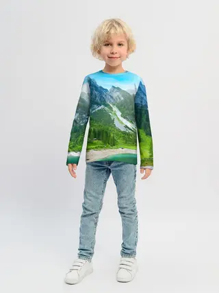 Детский лонгслив / Альпийские горы