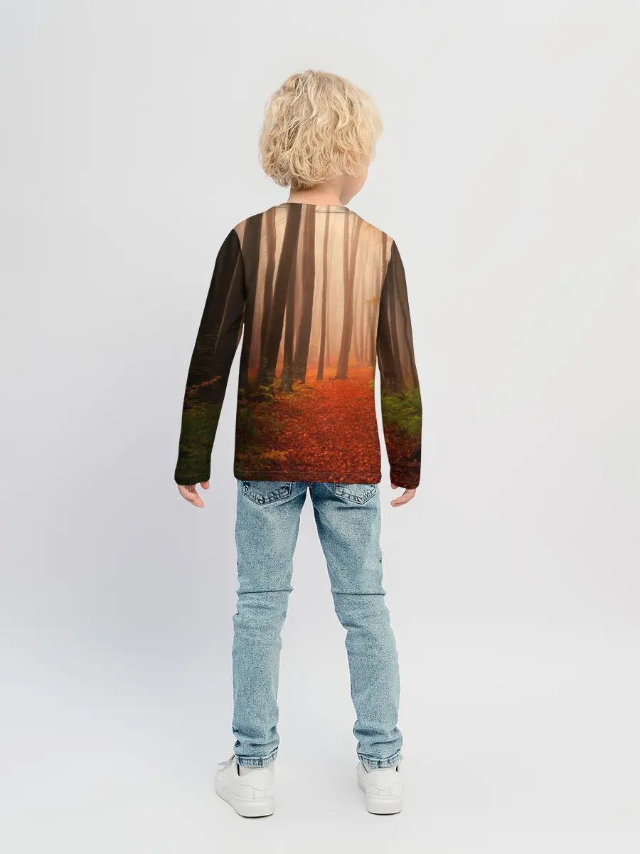 Детский лонгслив / Осенний лес