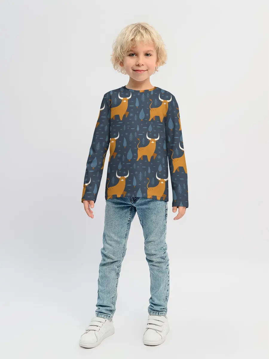 Детский лонгслив / Быки