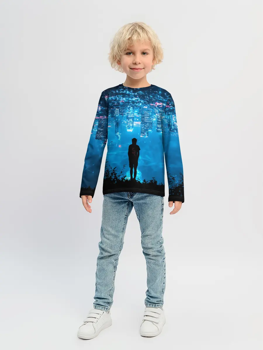 Детский лонгслив / Перевернутый Мир