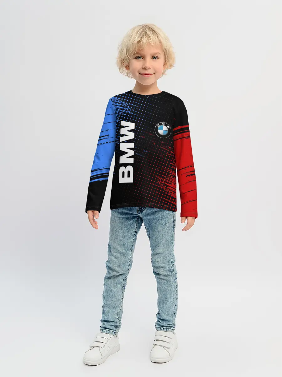 Детский лонгслив / BMW / ТЕКСТУРА