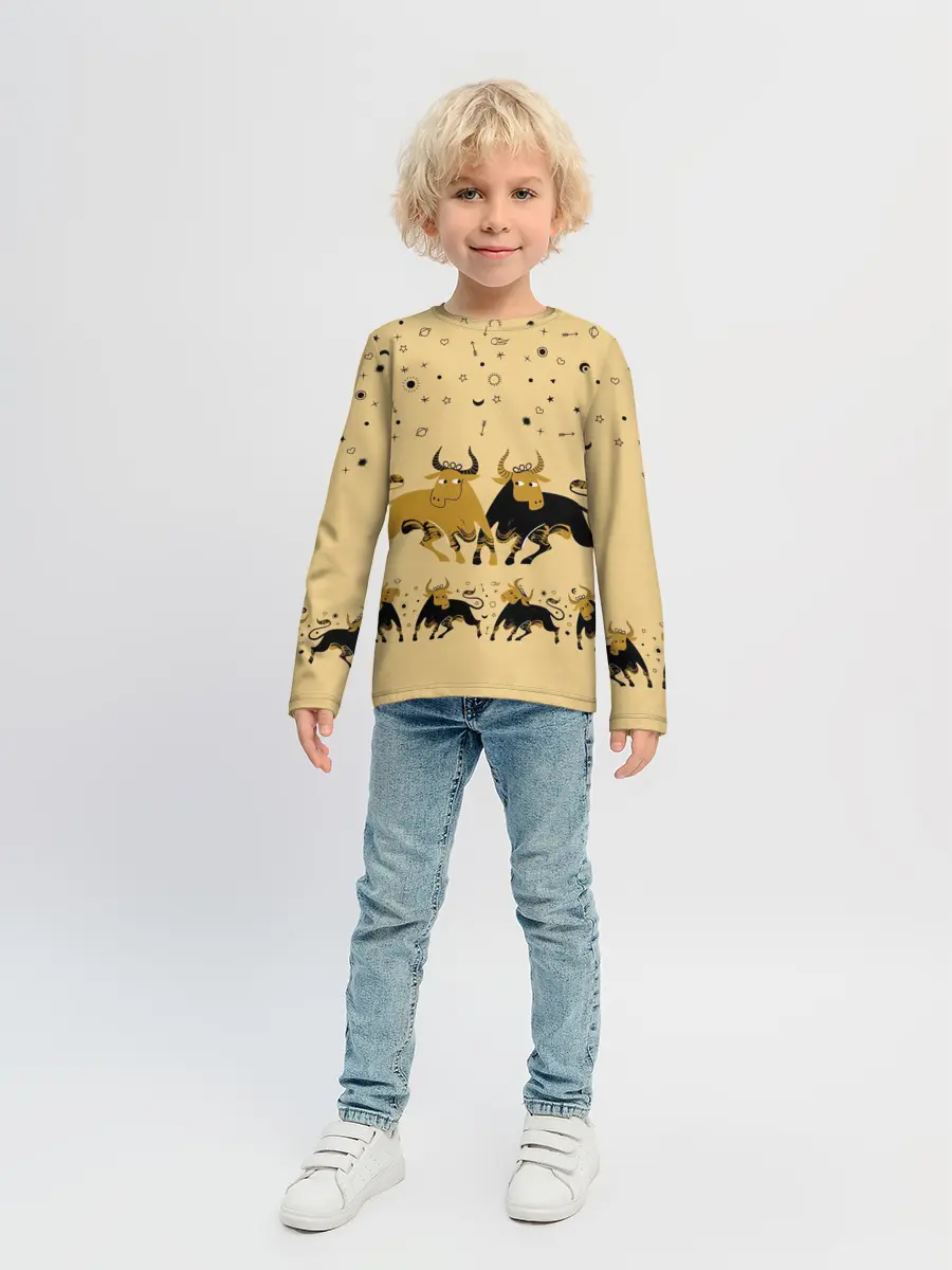 Детский лонгслив / год быка