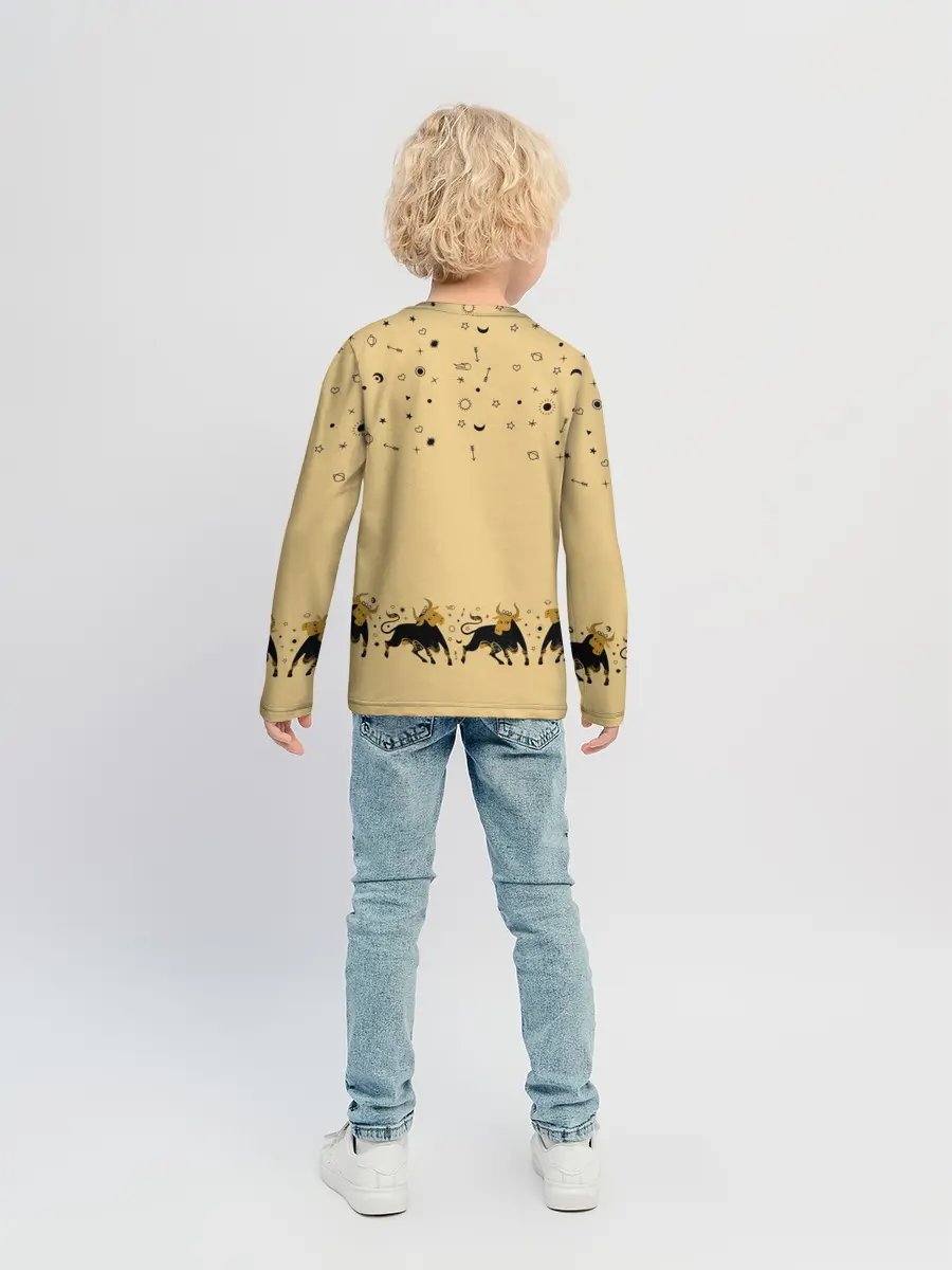 Детский лонгслив / год быка