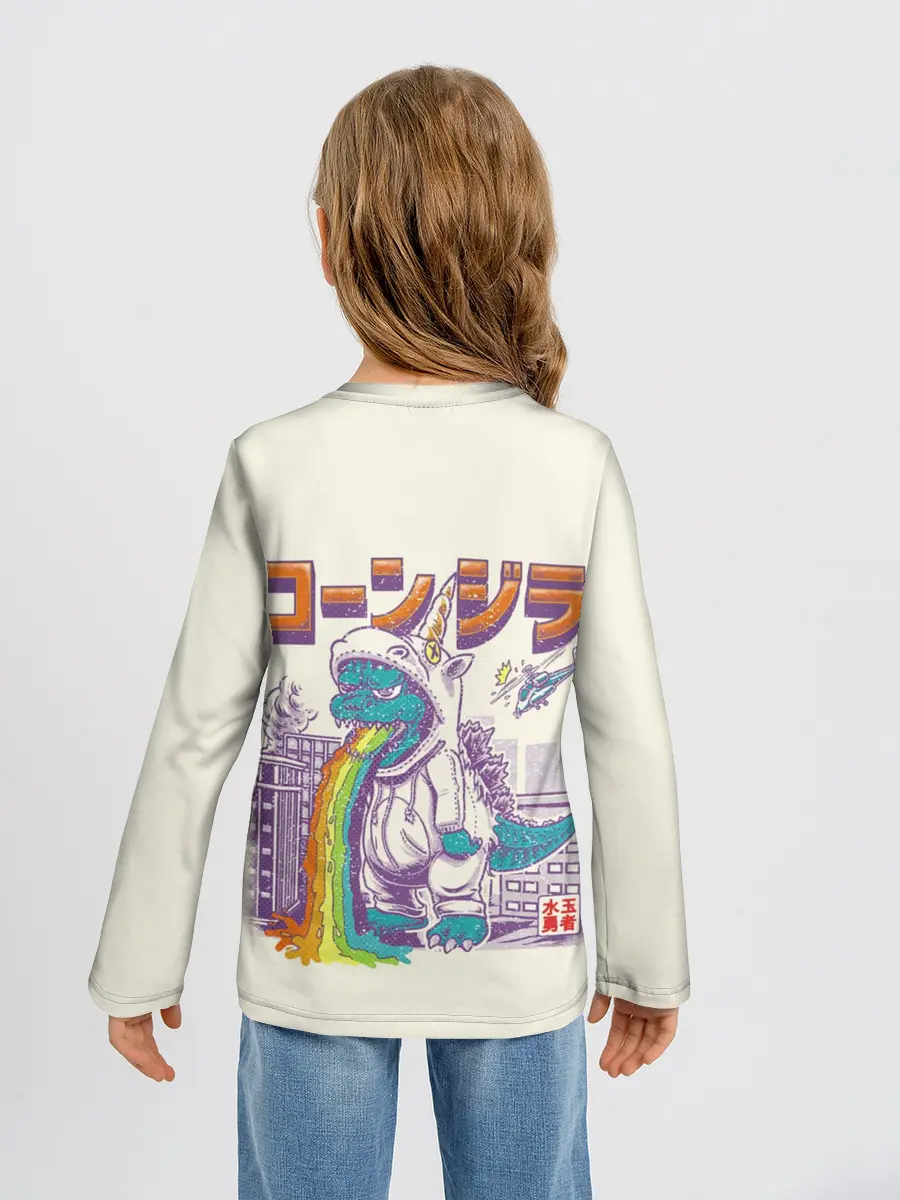 Детский лонгслив / Годзилла Единорог