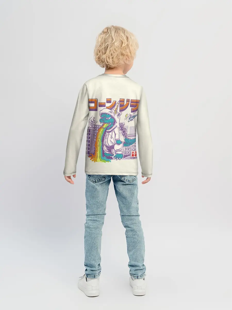 Детский лонгслив / Годзилла Единорог