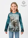 Детский лонгслив / Волки альбиносы