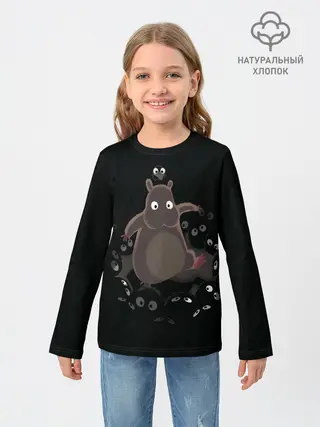 Детский лонгслив / Хомяк Боо и пыльные зайчики