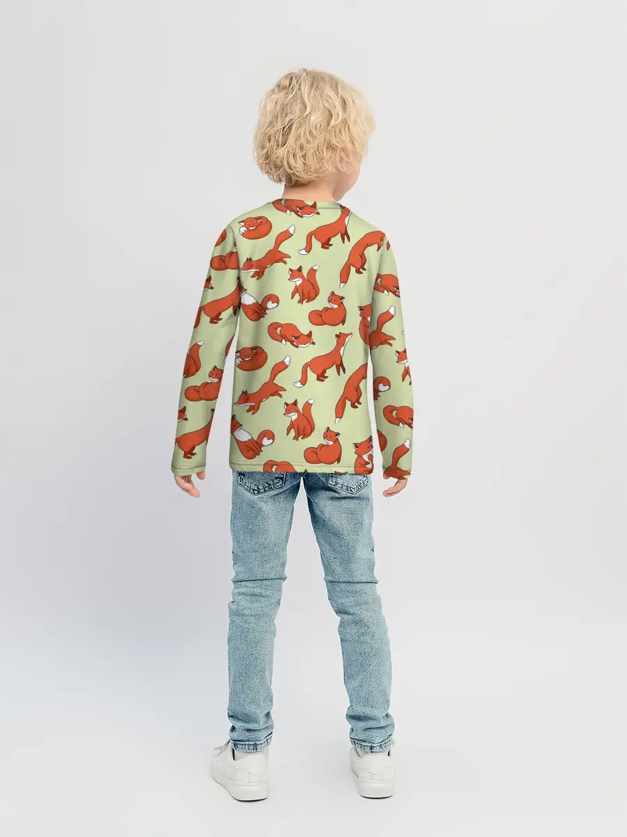 Детский лонгслив / Осенние лисички