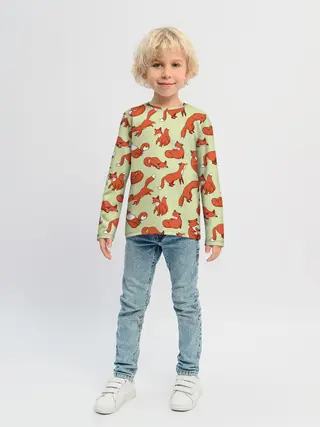 Детский лонгслив / Осенние лисички