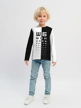 Детский лонгслив / ДОСКА ОФТАЛЬМОЛОГА.
