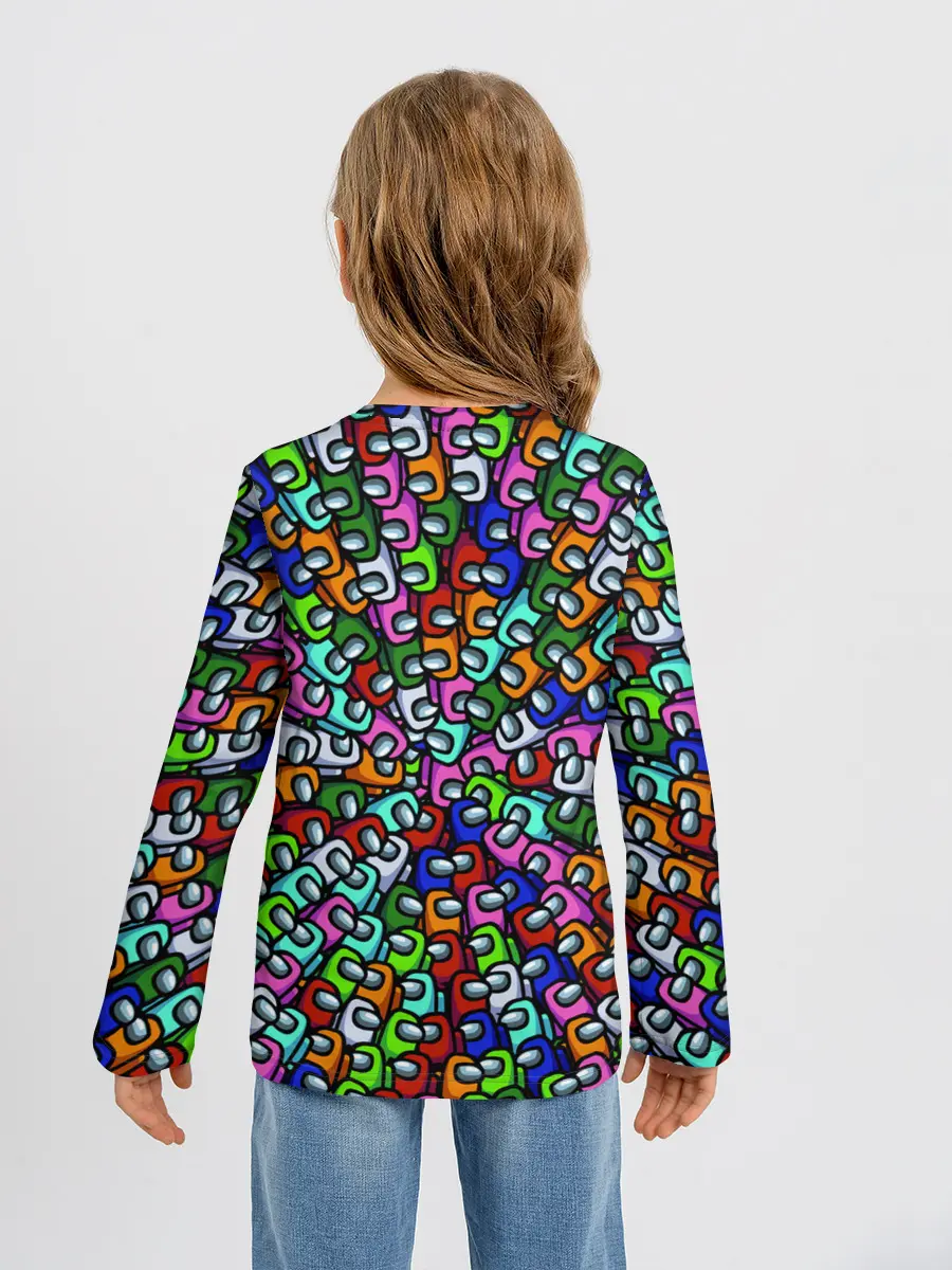 Детский лонгслив / Among Us SHHHHHHH!