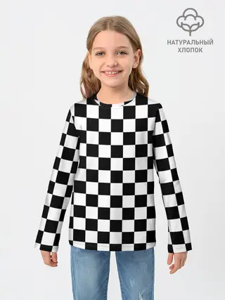 Детский лонгслив / Шахматка