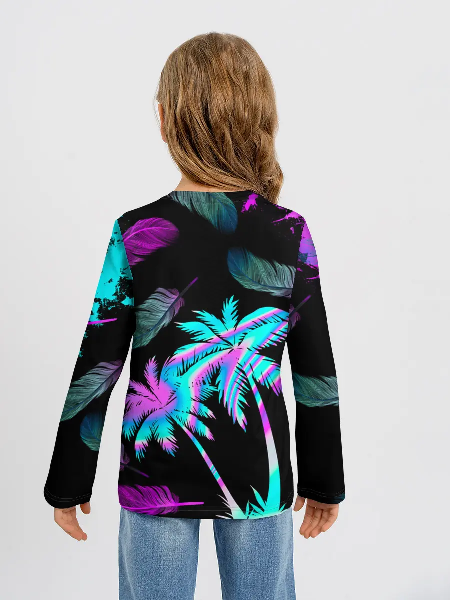 Детский лонгслив / Неоновое лето