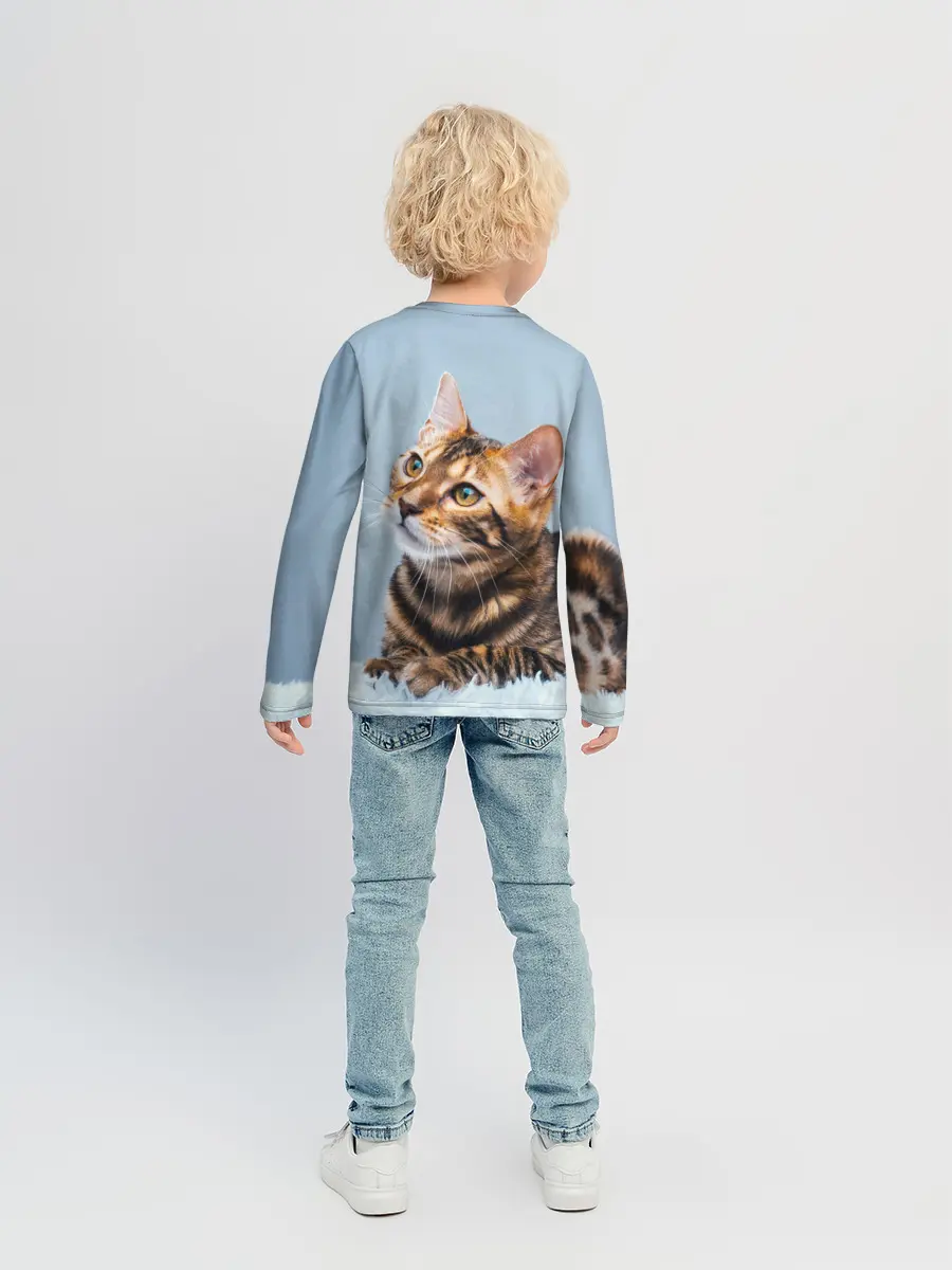 Детский лонгслив / Бенгальский кот