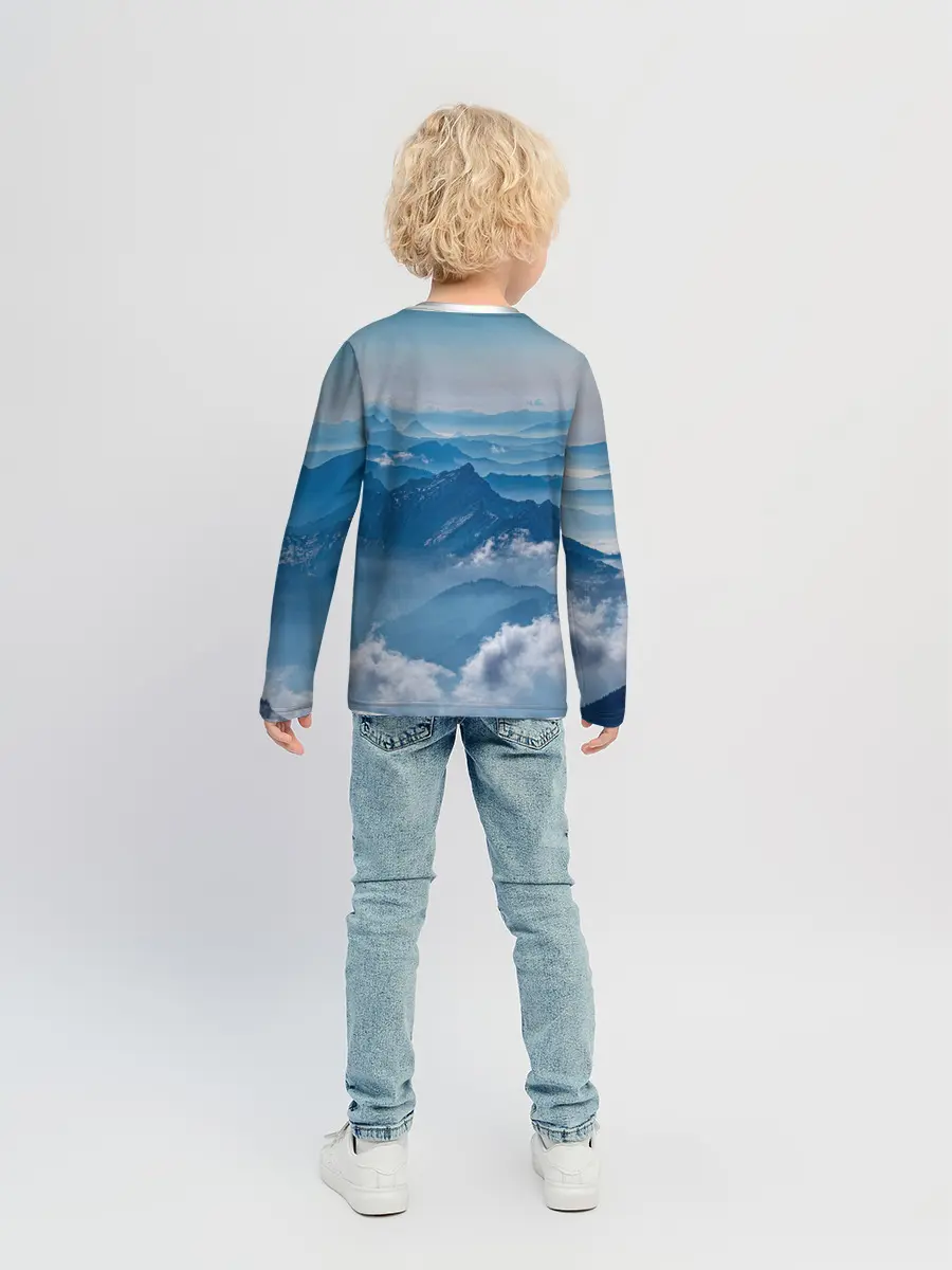 Детский лонгслив / Горы