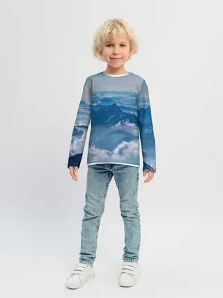 Детский лонгслив / Горы