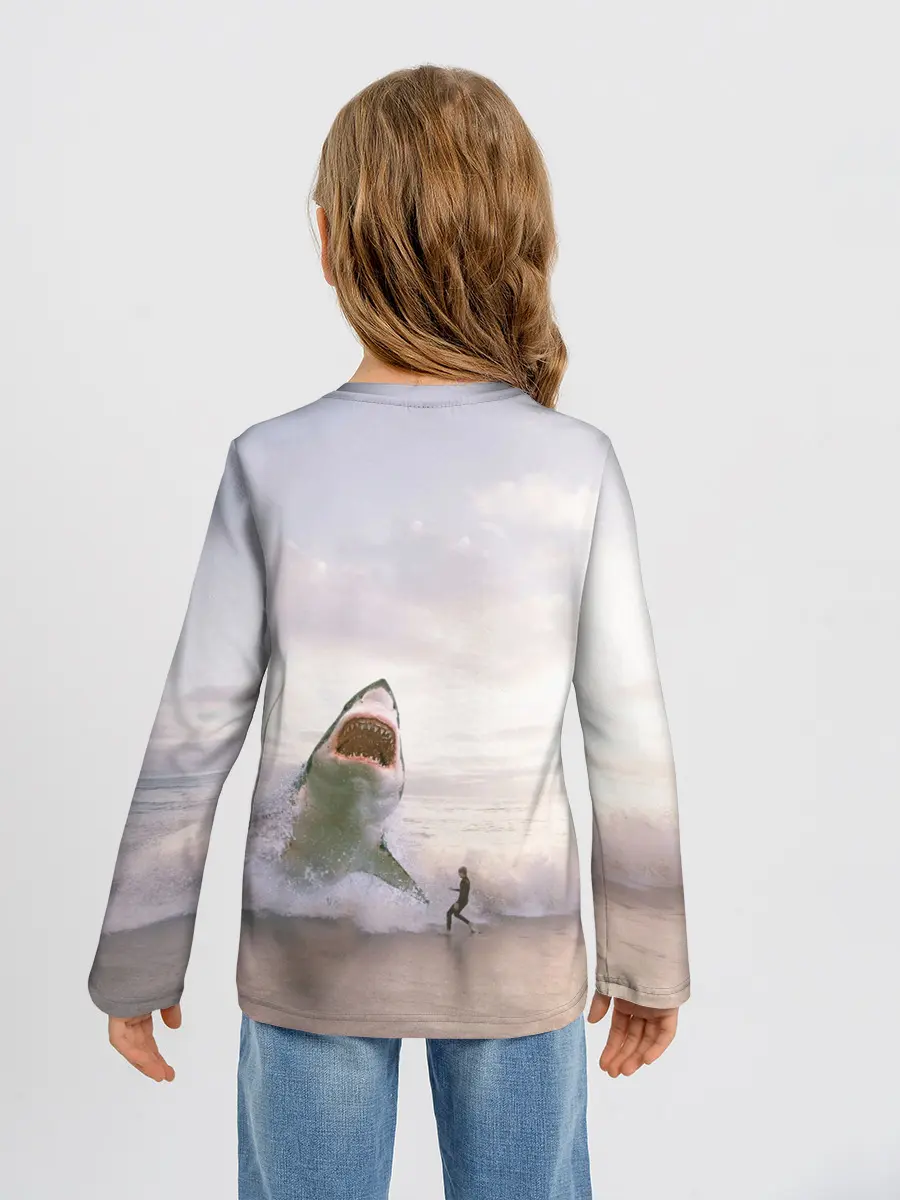 Детский лонгслив / Мегалодон