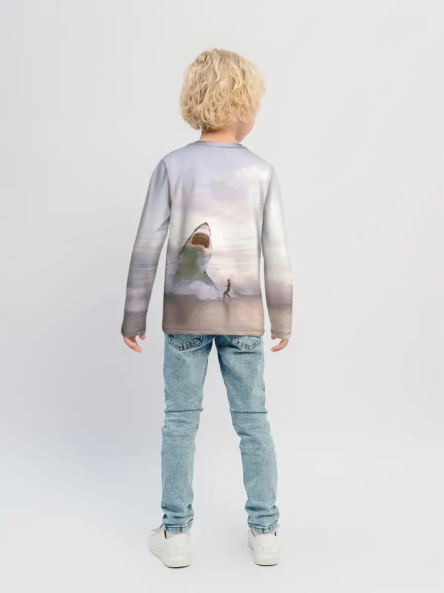 Детский лонгслив / Мегалодон