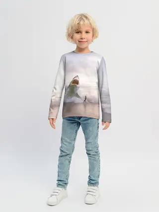 Детский лонгслив / Мегалодон
