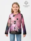 Детский лонгслив / Девочка и космос