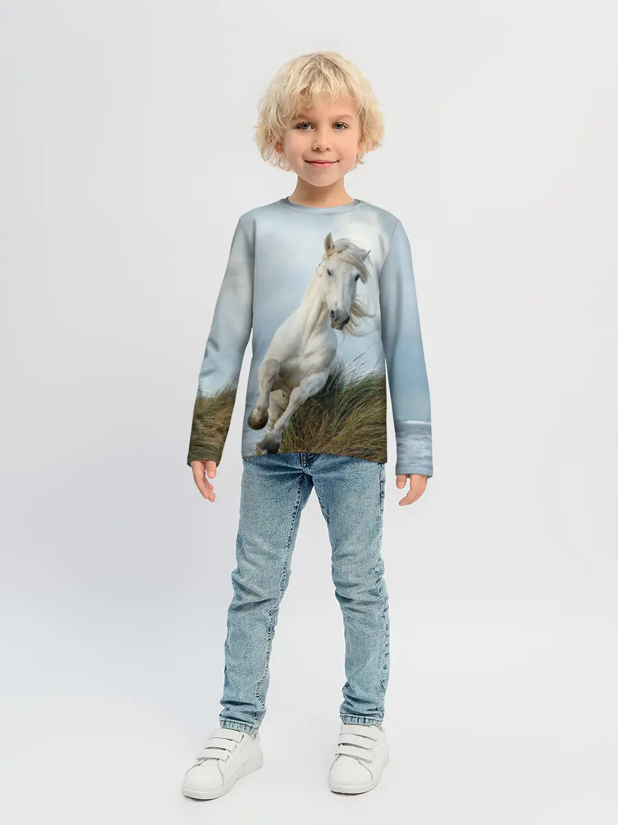 Детский лонгслив / Лошадь